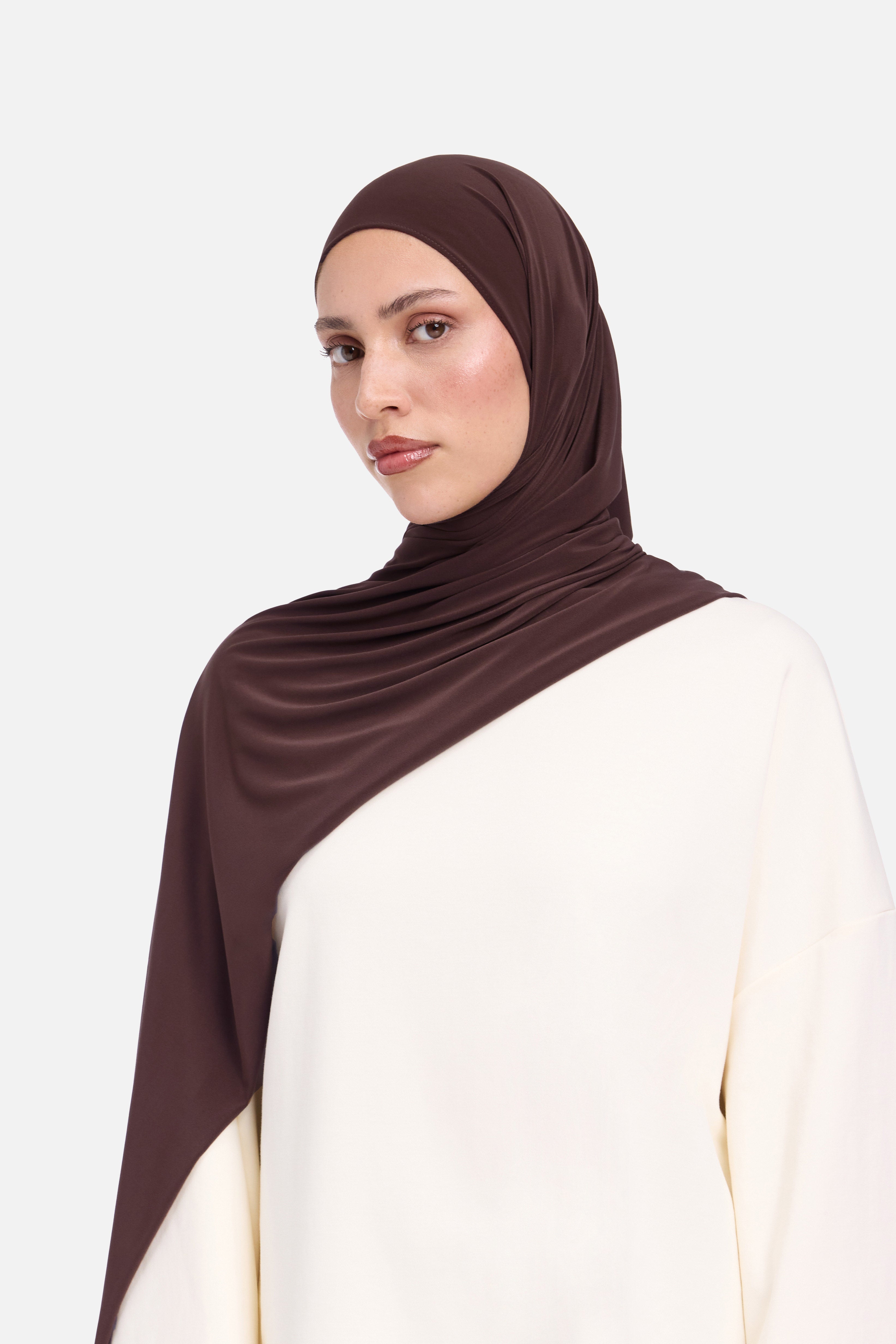 Premium Jersey Scarf | Dark Brown