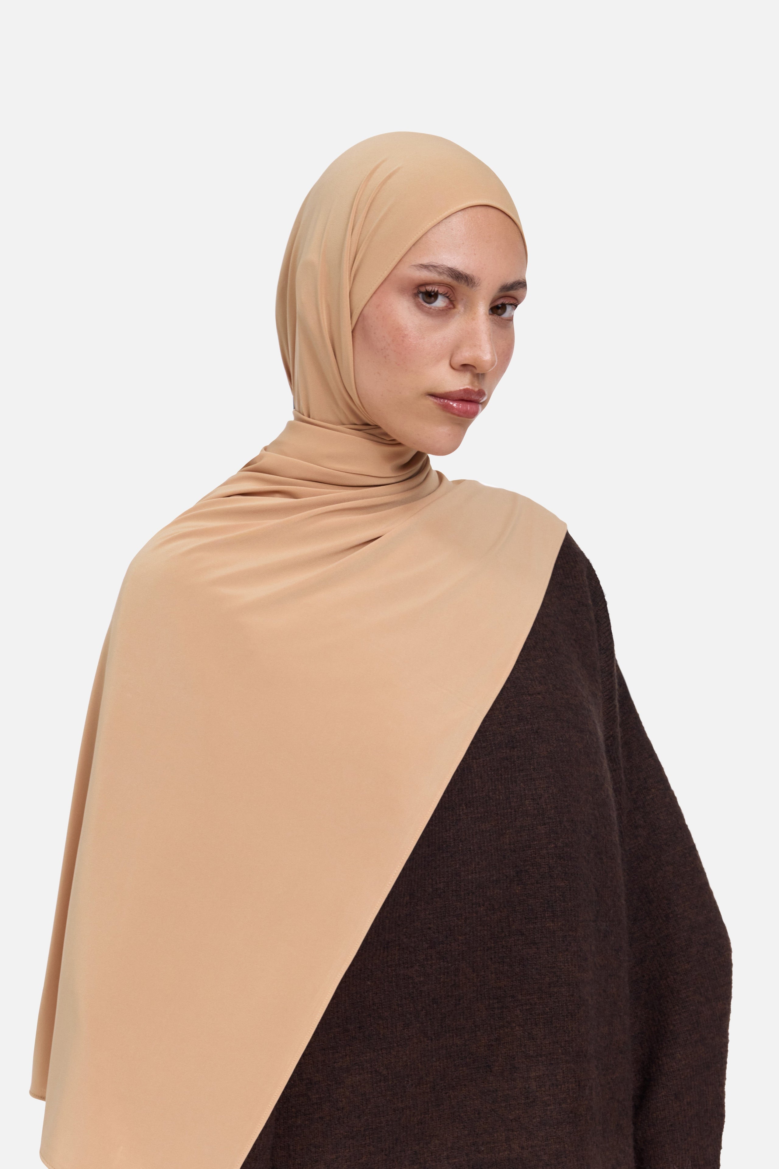 Premium Jersey Scarf | Light Caramel