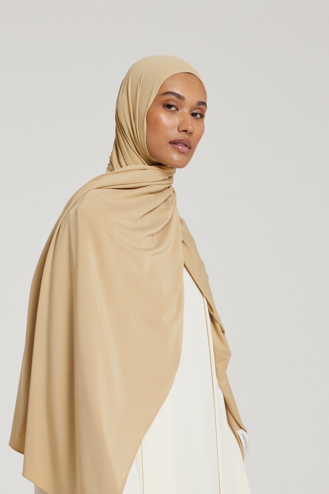 Premium Jersey Scarf | Almond