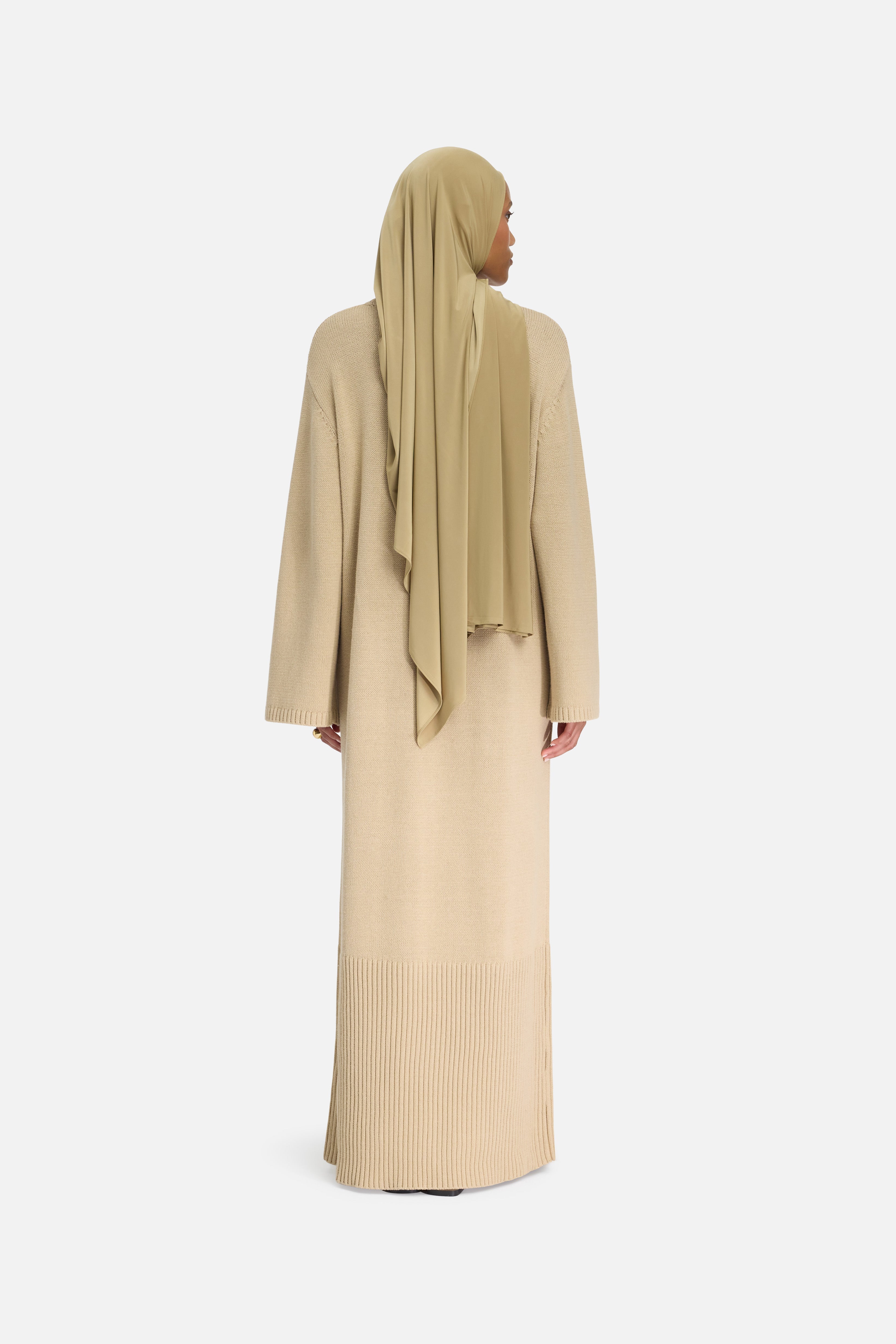 Ribbed Knit Dress | Khaki