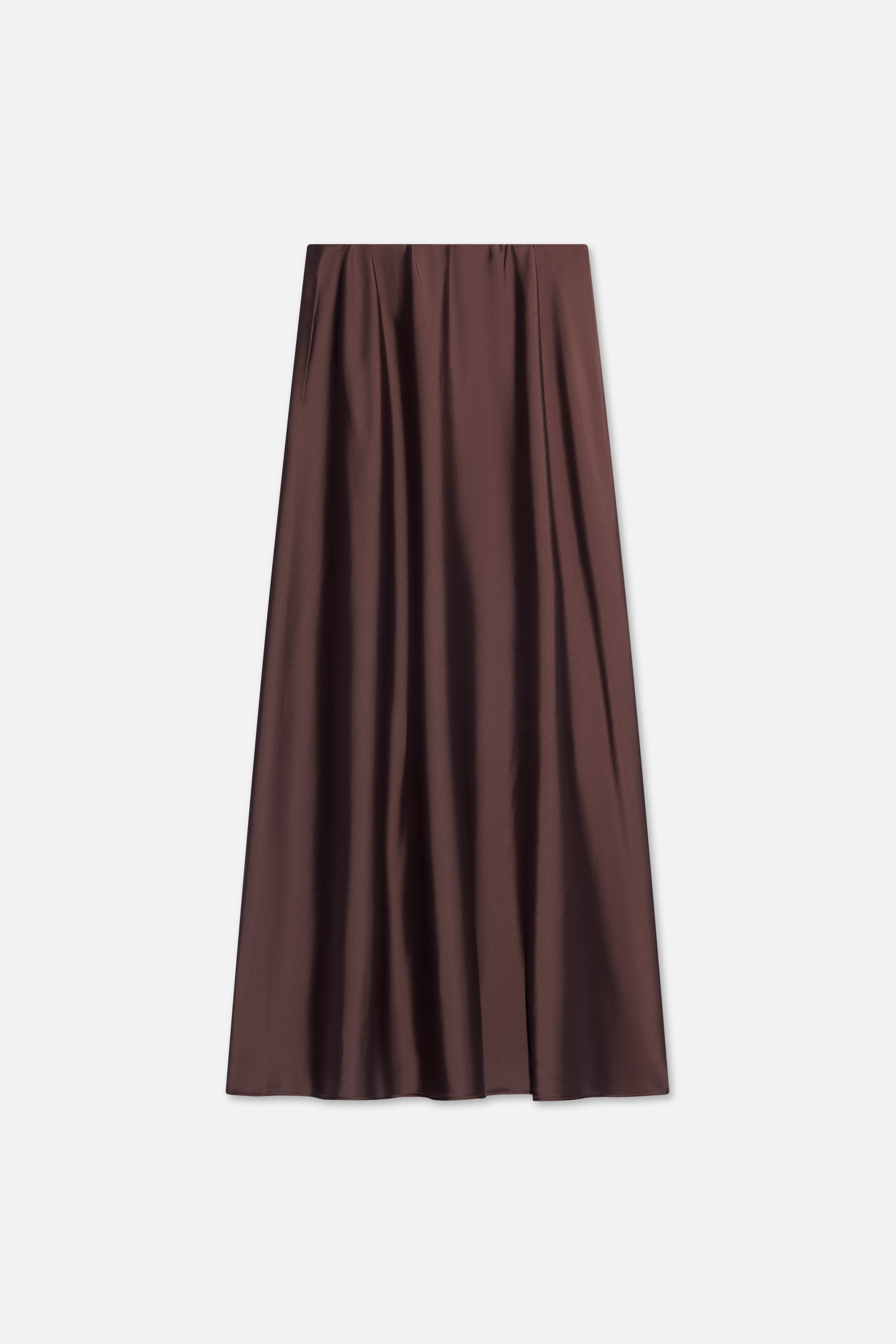 Satin Skirt | Dark Brown