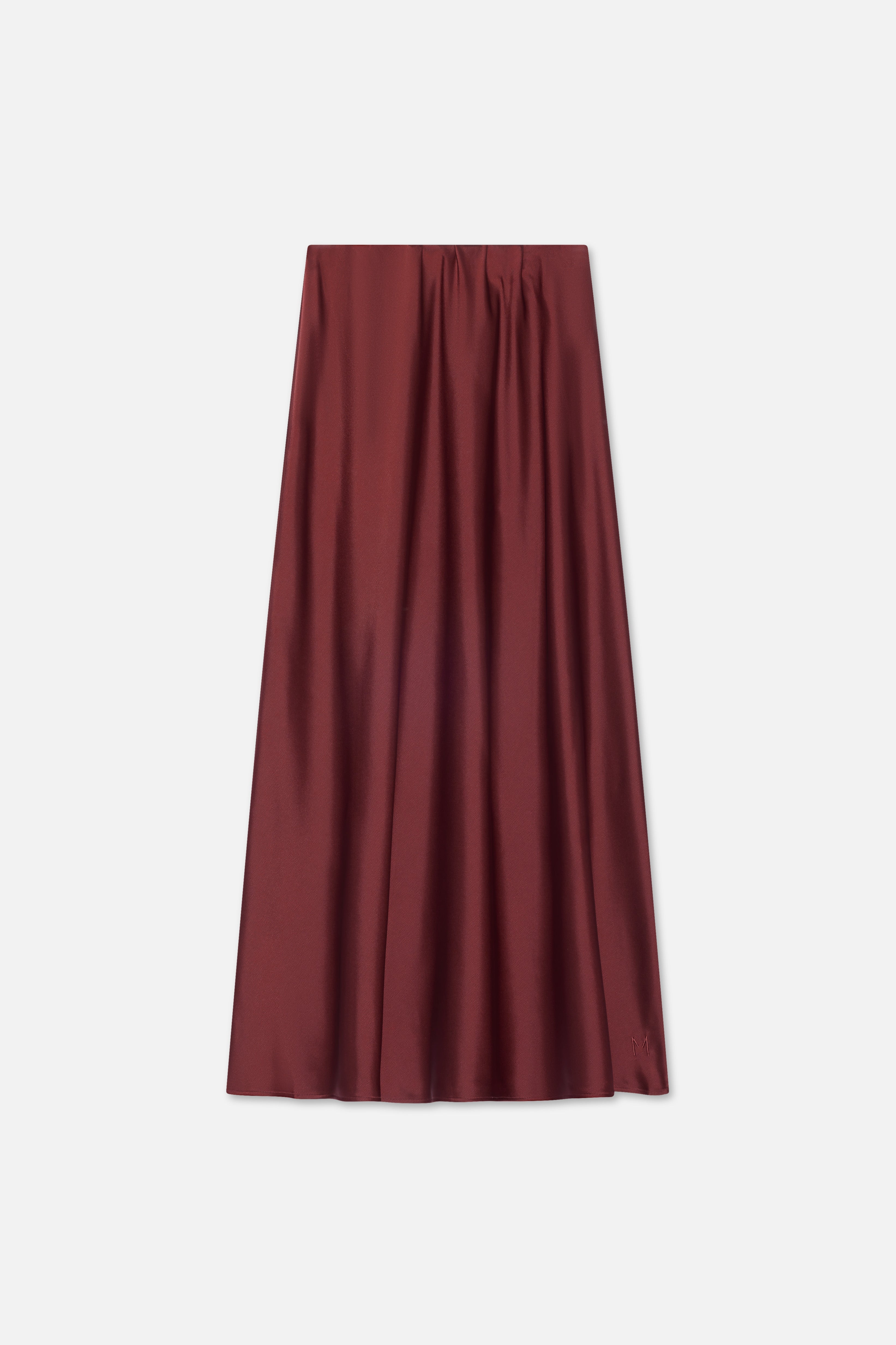 Satin Skirt | Dark Cherry