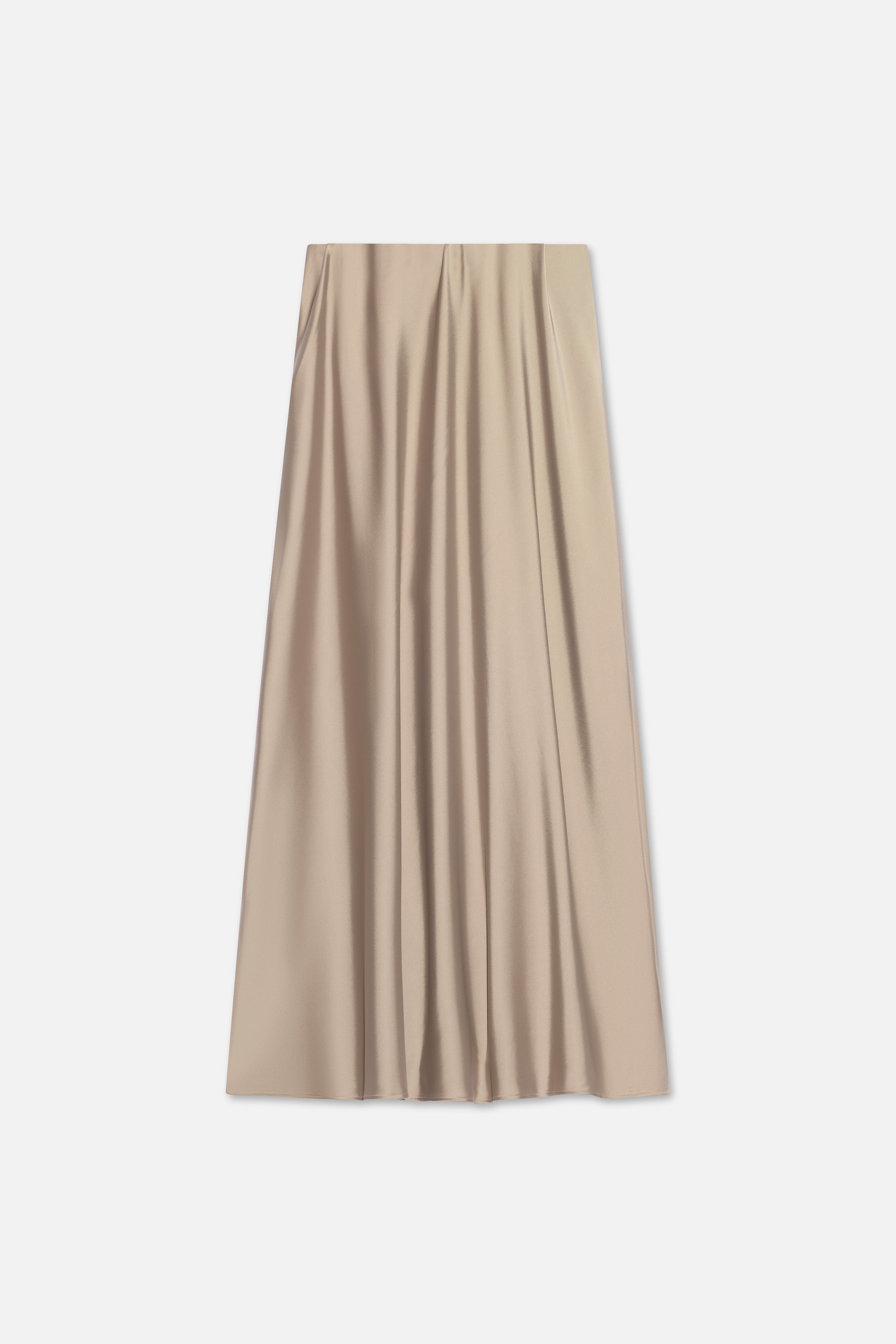 Satin Skirt | Khaki
