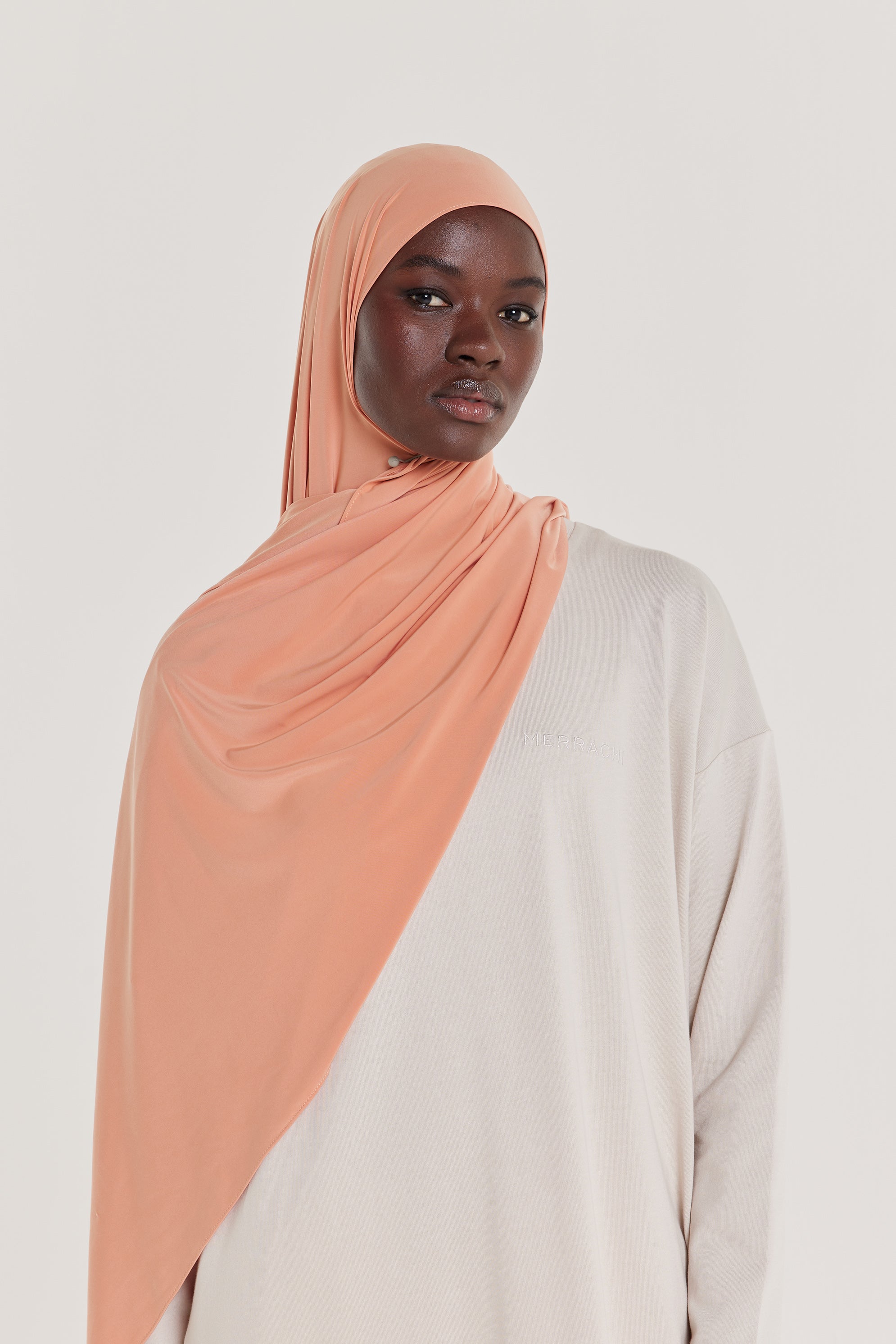 Liquid Jersey Scarf | Pastel Orange