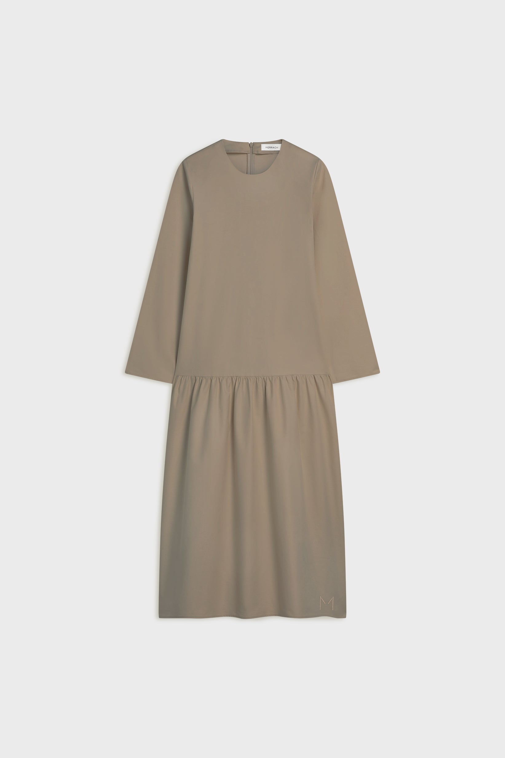 Drop Waist Dress | Taupe