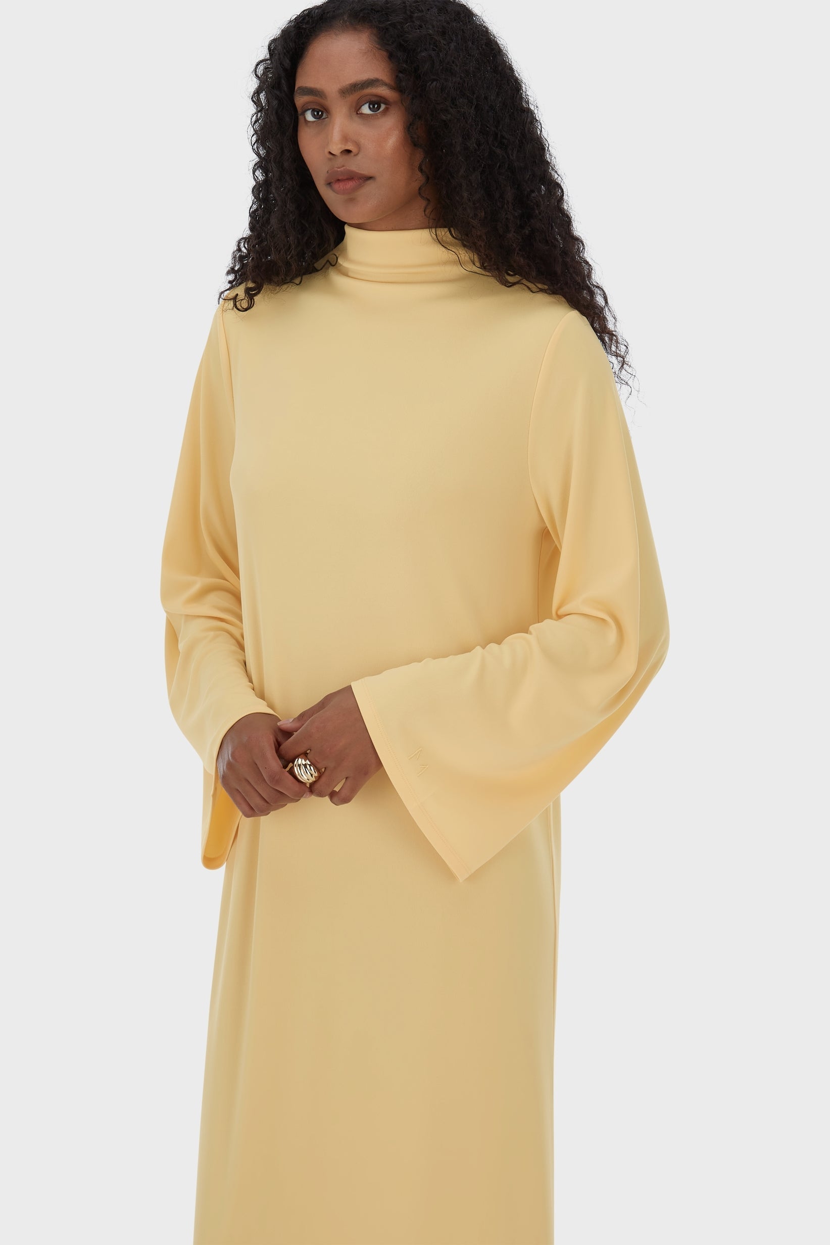 Essential Jersey Dress Short | Sunset Yellow