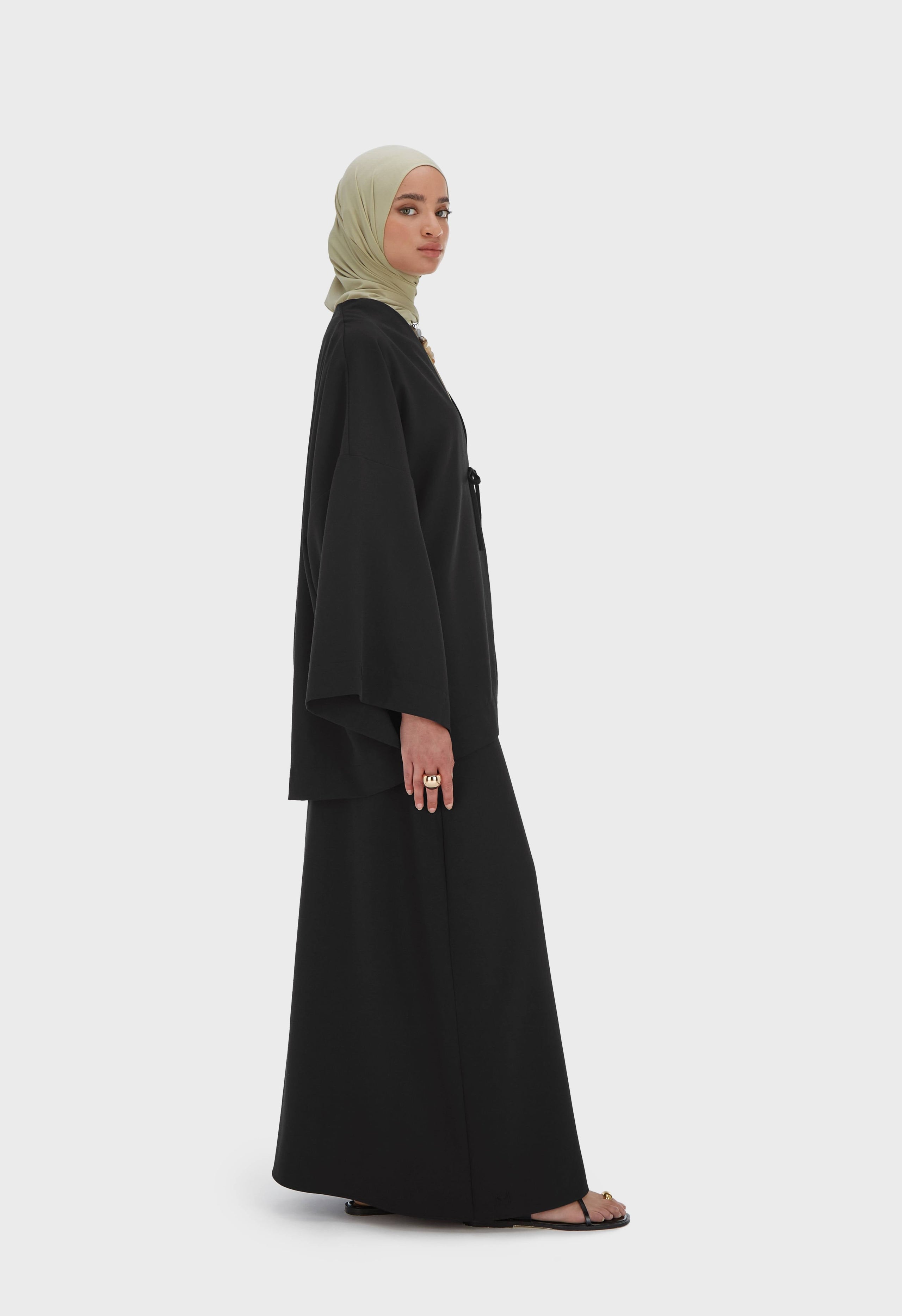 Front Tie Top | Black