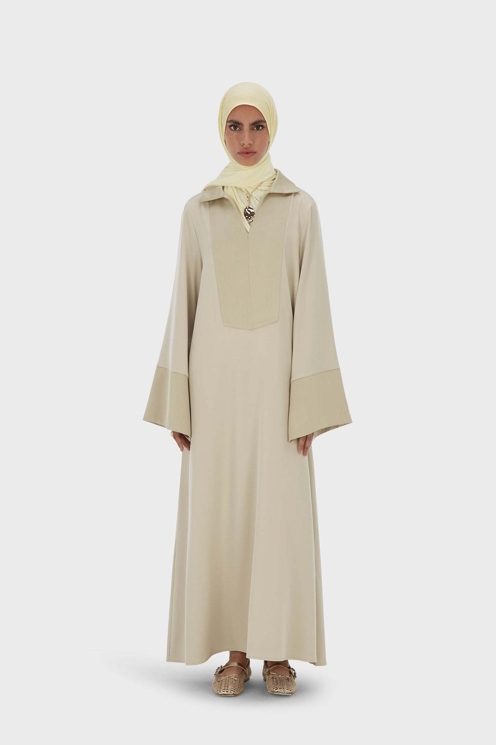 Kaftan Dress Regular | Moss Gray