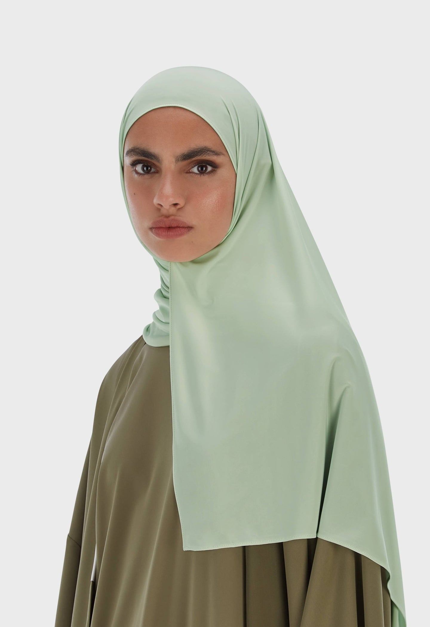 Liquid Jersey Scarf | Aqua Gray
