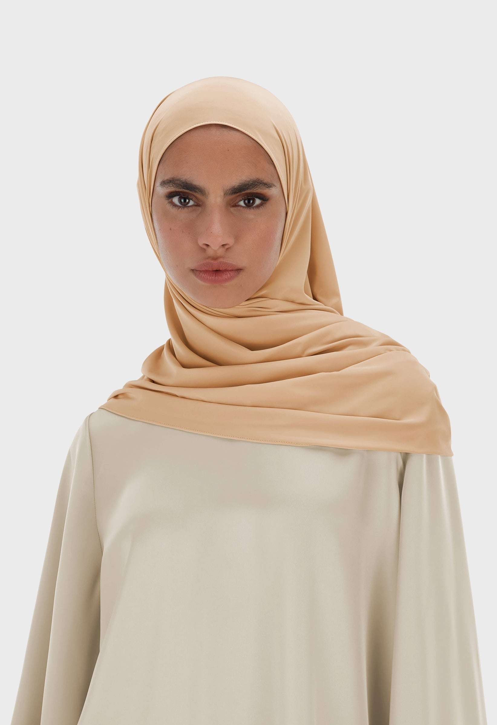 Liquid Jersey Scarf | Beige Rose