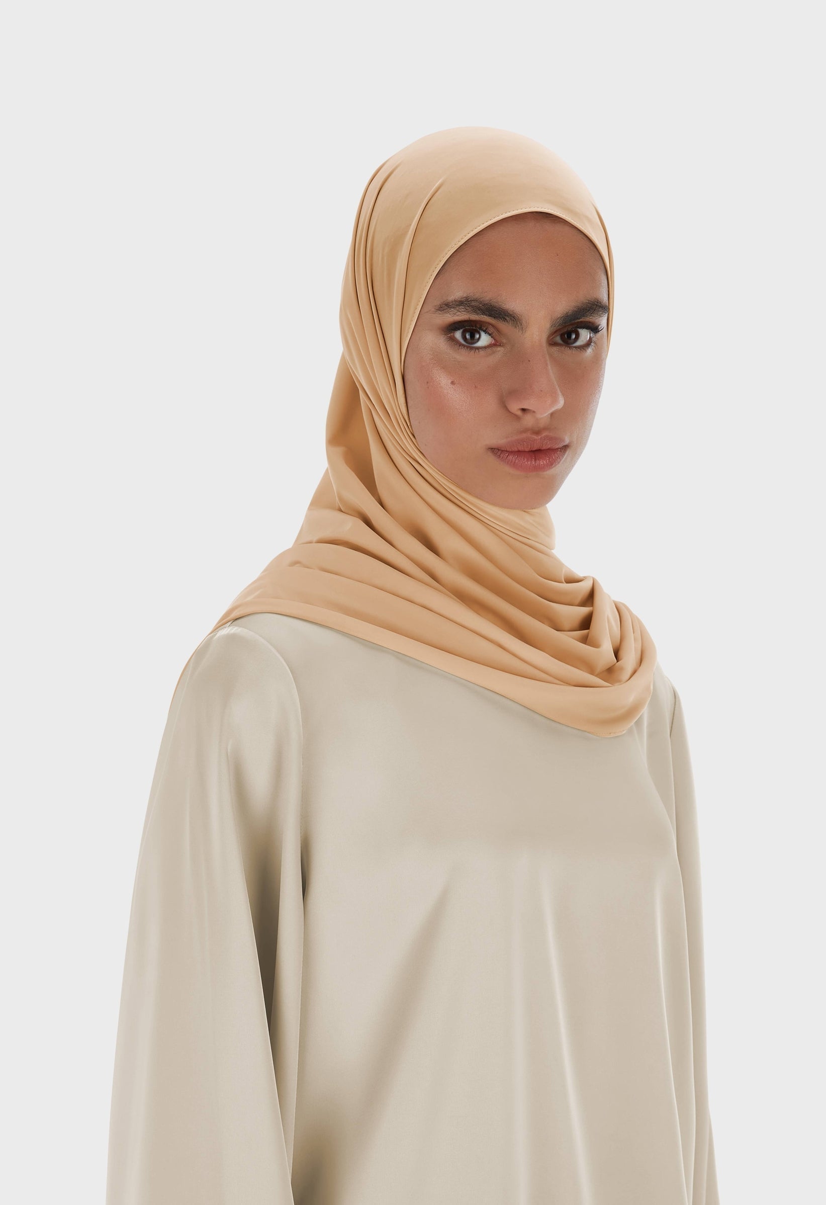 Liquid Jersey Scarf | Beige Rose