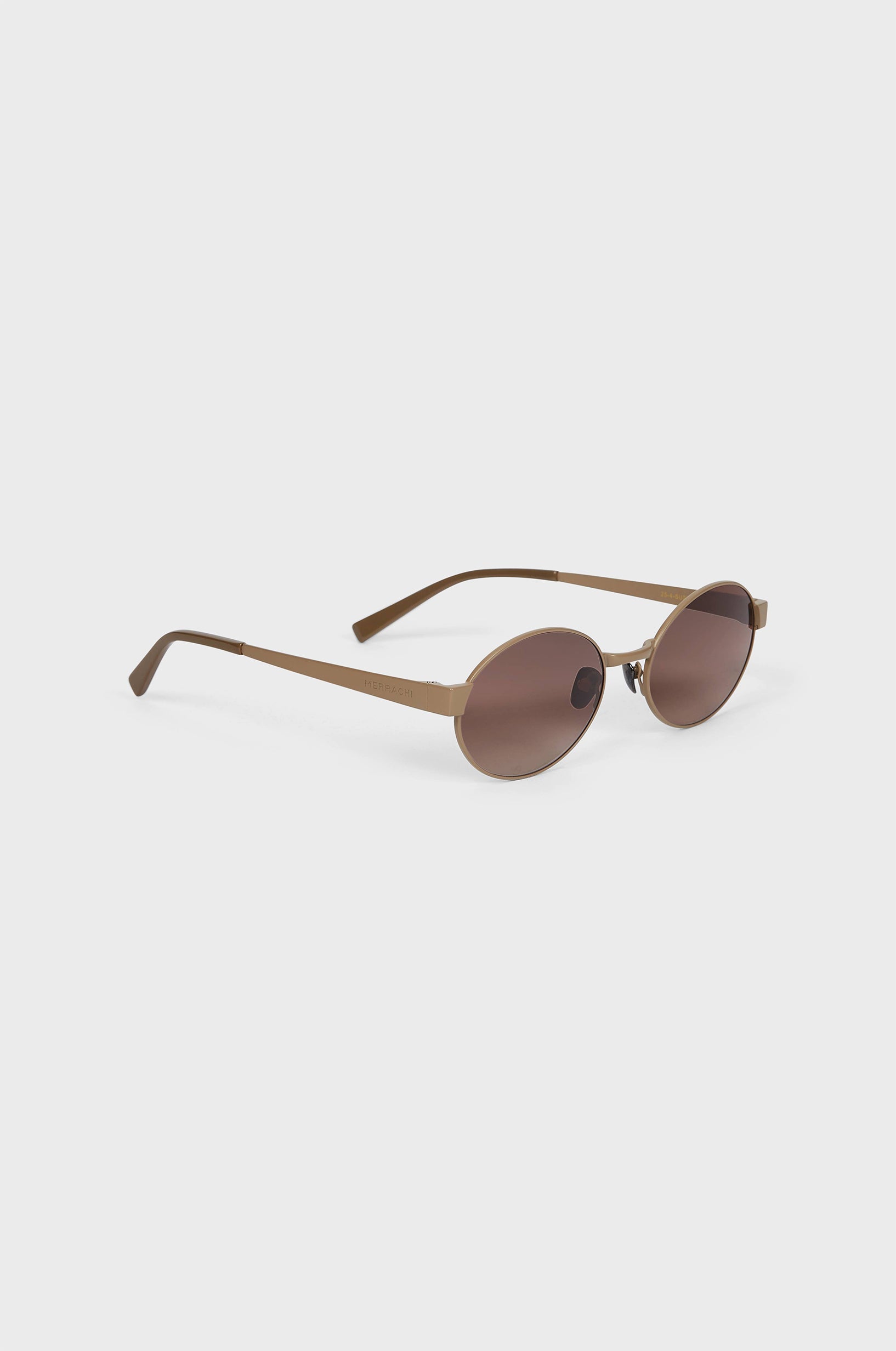 Oval Framed Sunglasses | Desert Brown