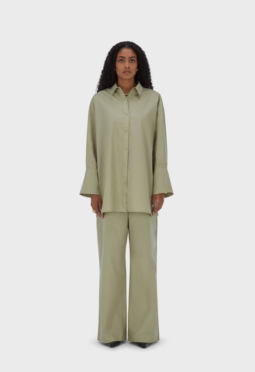 Poplin Shirt | Moss Gray