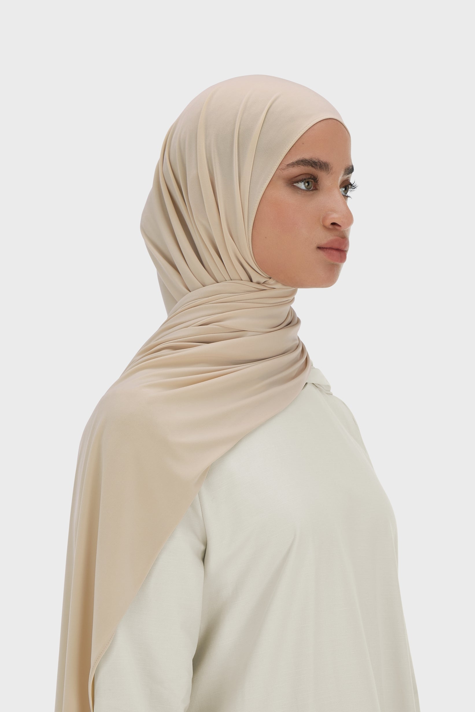Premium Jersey Scarf | Almond