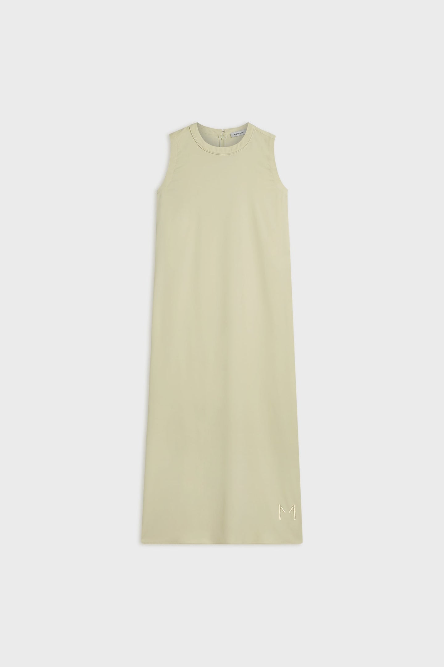 Sleeveless Woven Dress Regular | Light Moss
