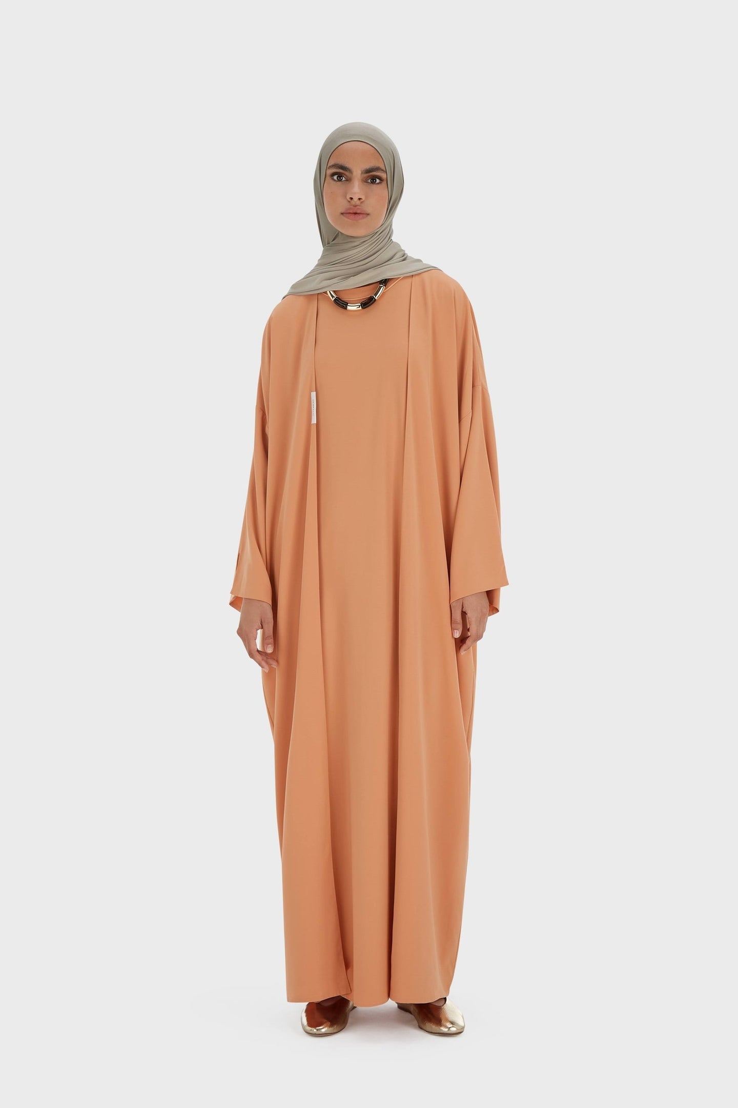 Sleeveless Woven Dress Regular | Pastel Orange