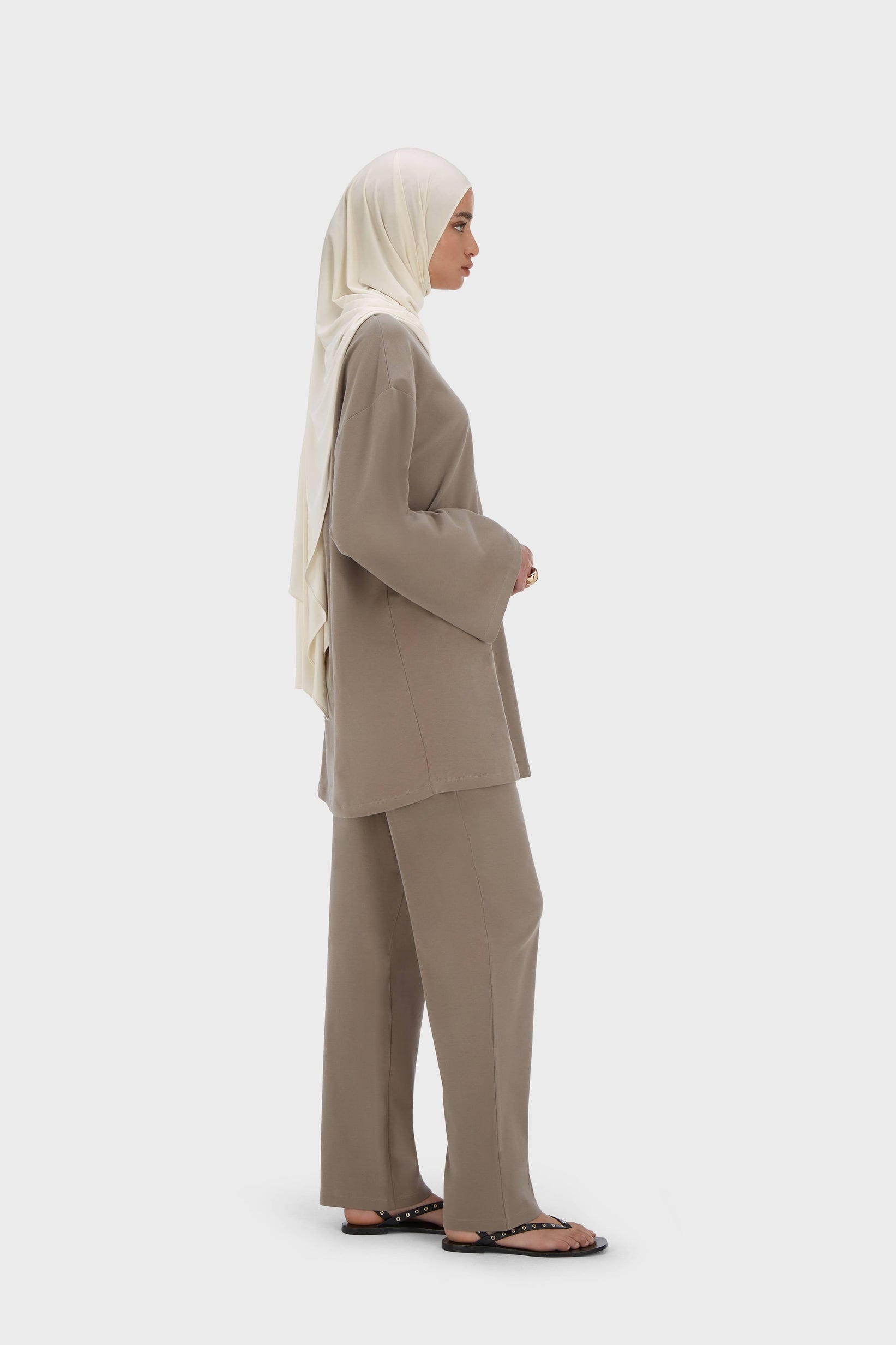 Summer Jersey Top | Taupe