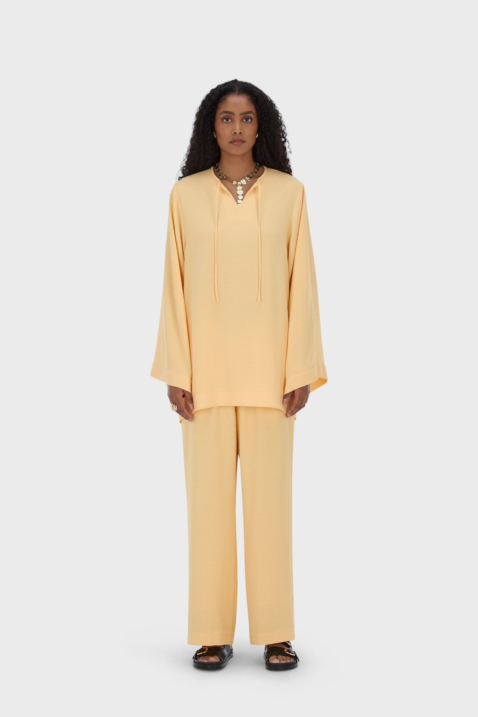 Summer Stripe Top | Sunset Yellow