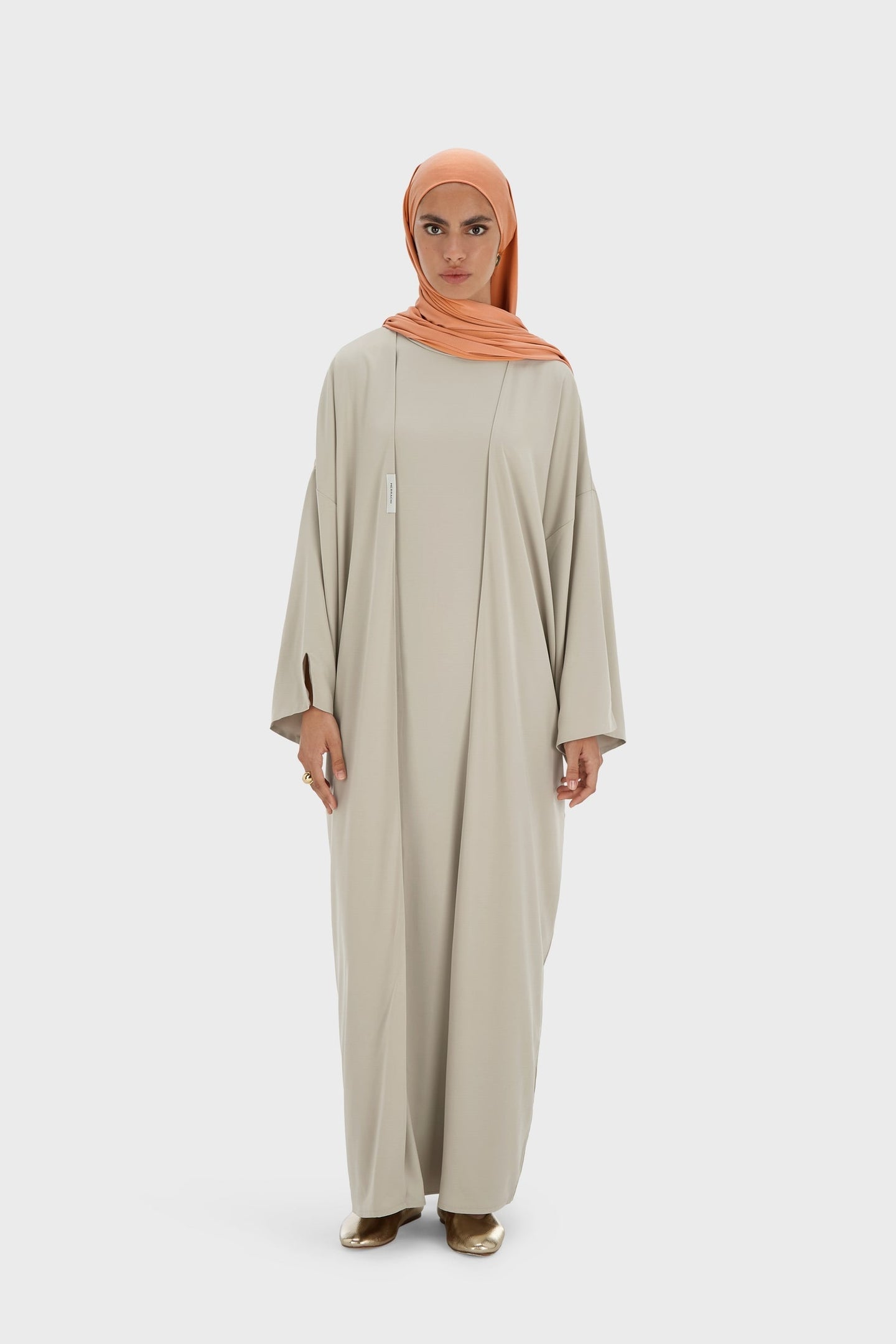 Woven Abaya Regular | Moss Gray