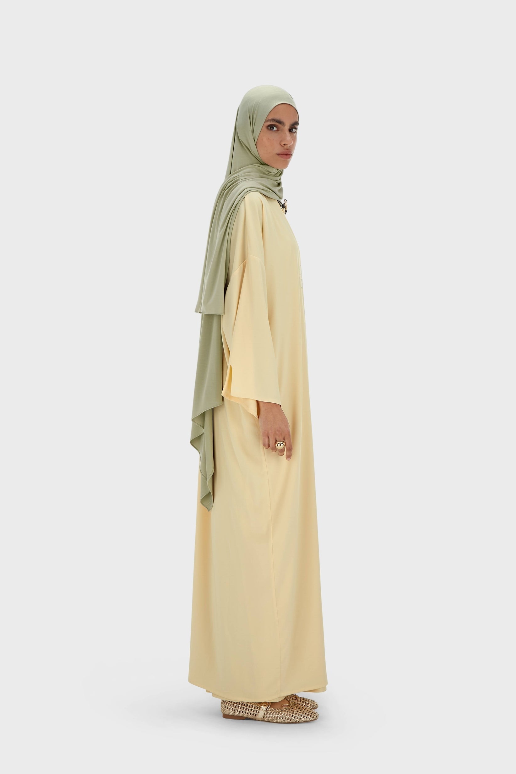 Woven Abaya Regular | Sorbet