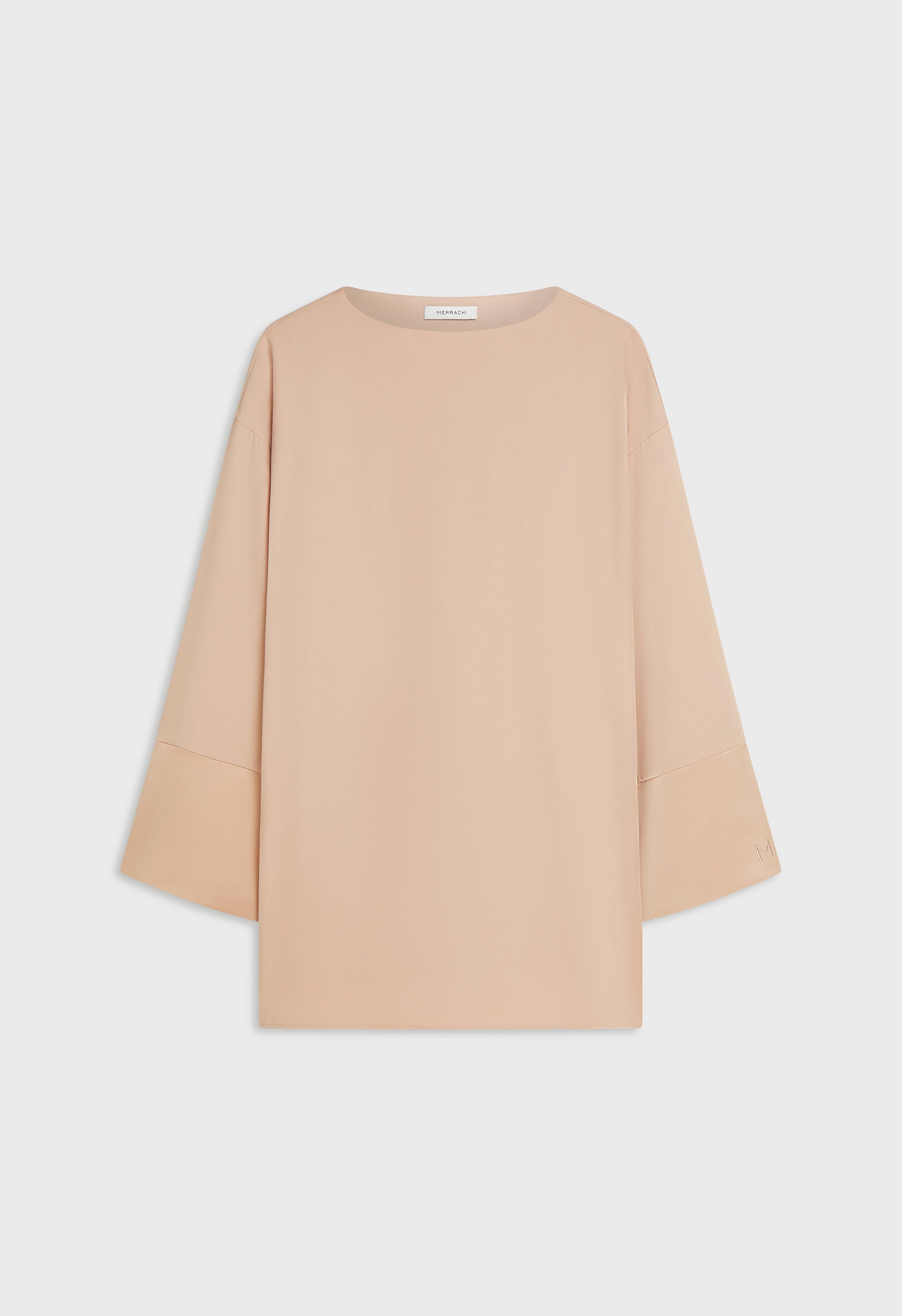 Satin Trim Blouse | Dark Rose