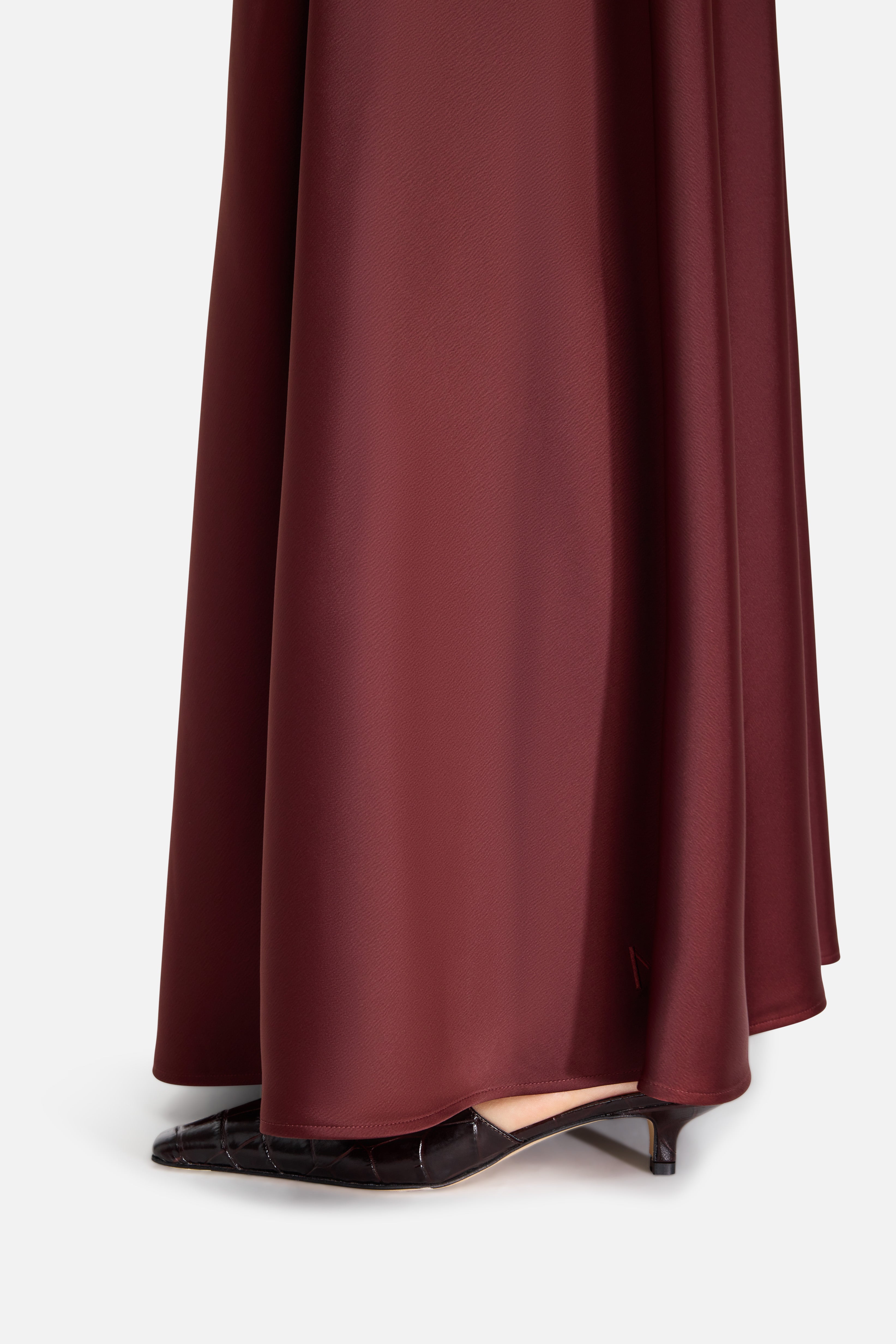 Satin Skirt | Dark Cherry