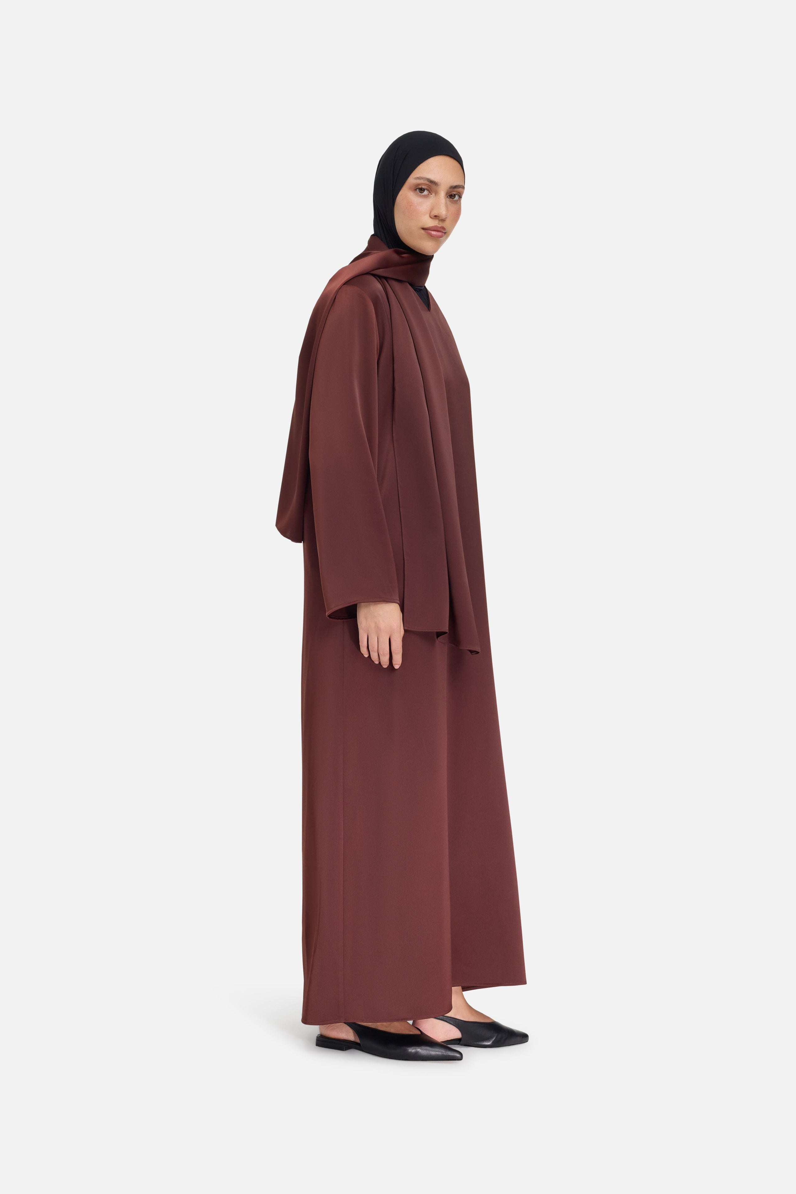 Shawl Dress | Dark Cherry
