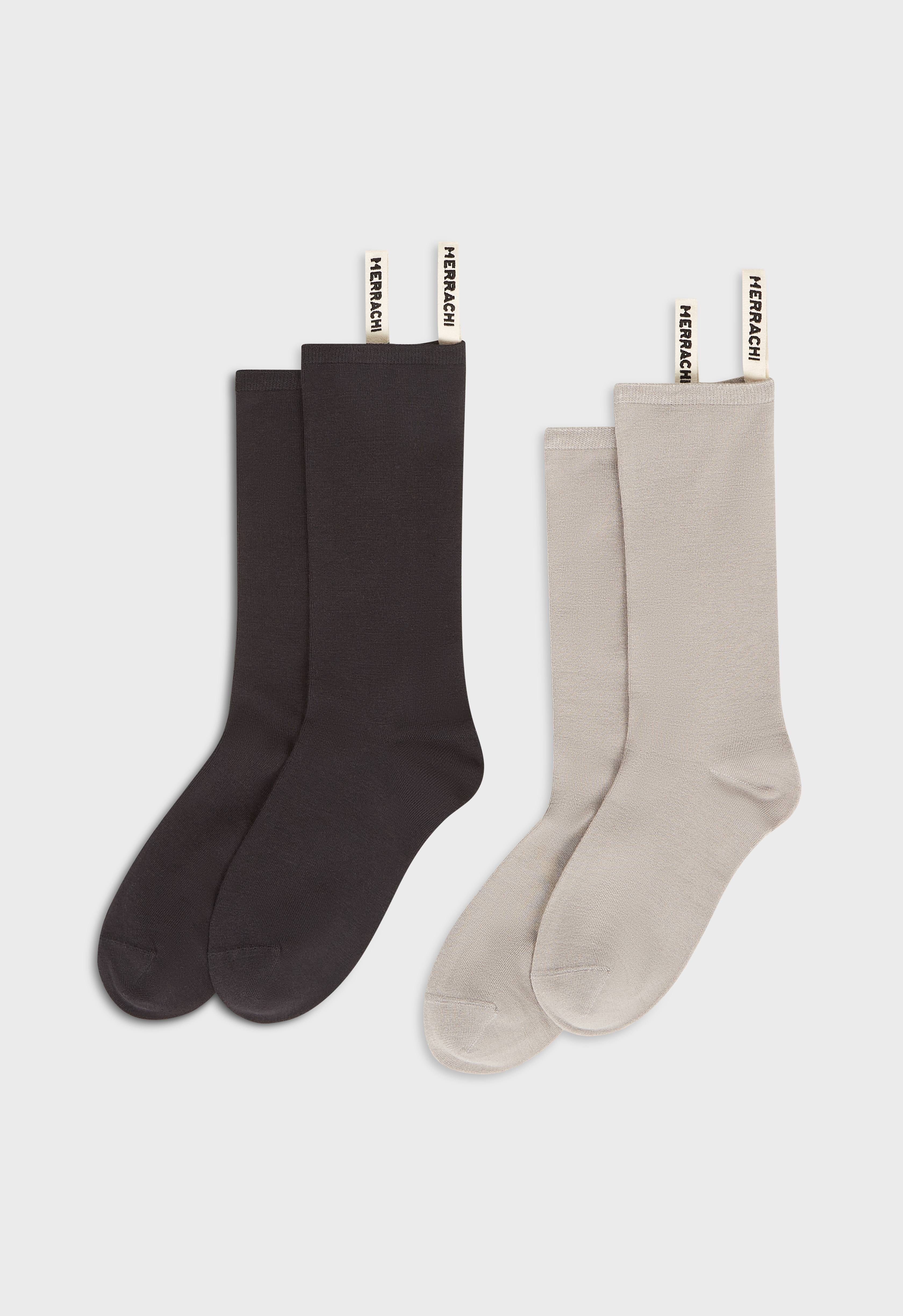 Socks 2 Pack | Black / Pebble