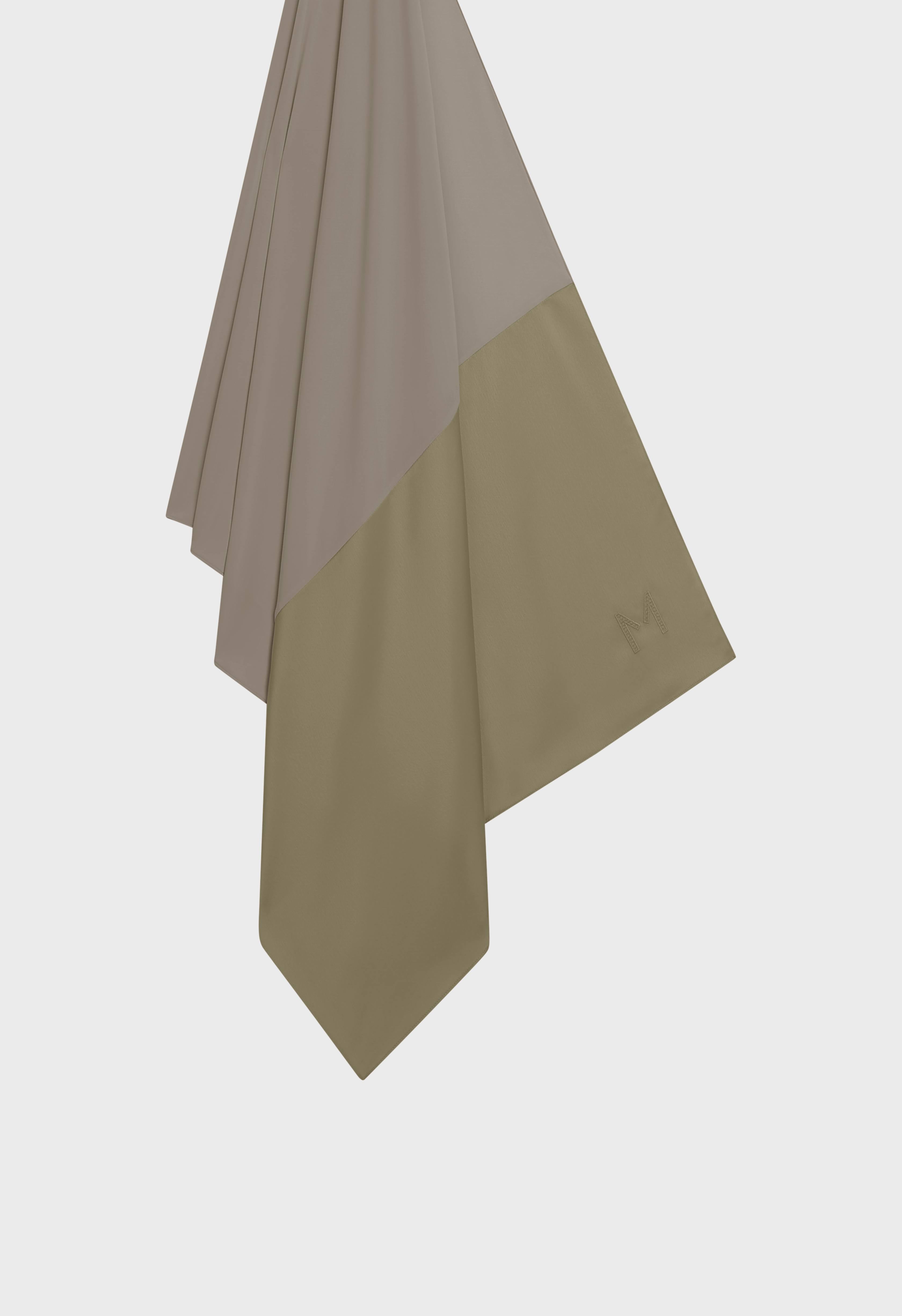 Structured Satin Edge Scarf | Desert Brown