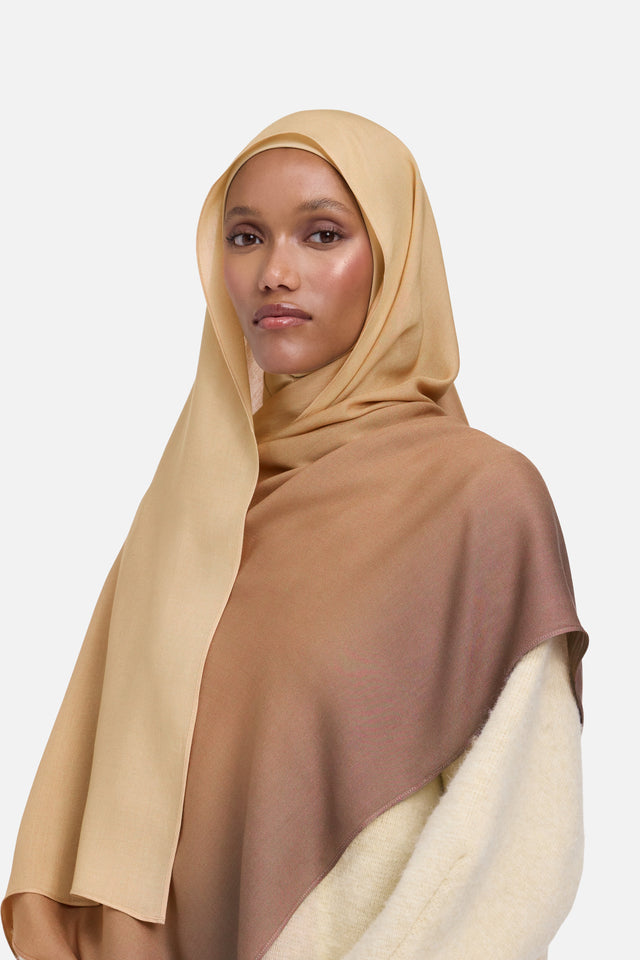 Weightless Woven Scarf | Chocolate Gradient