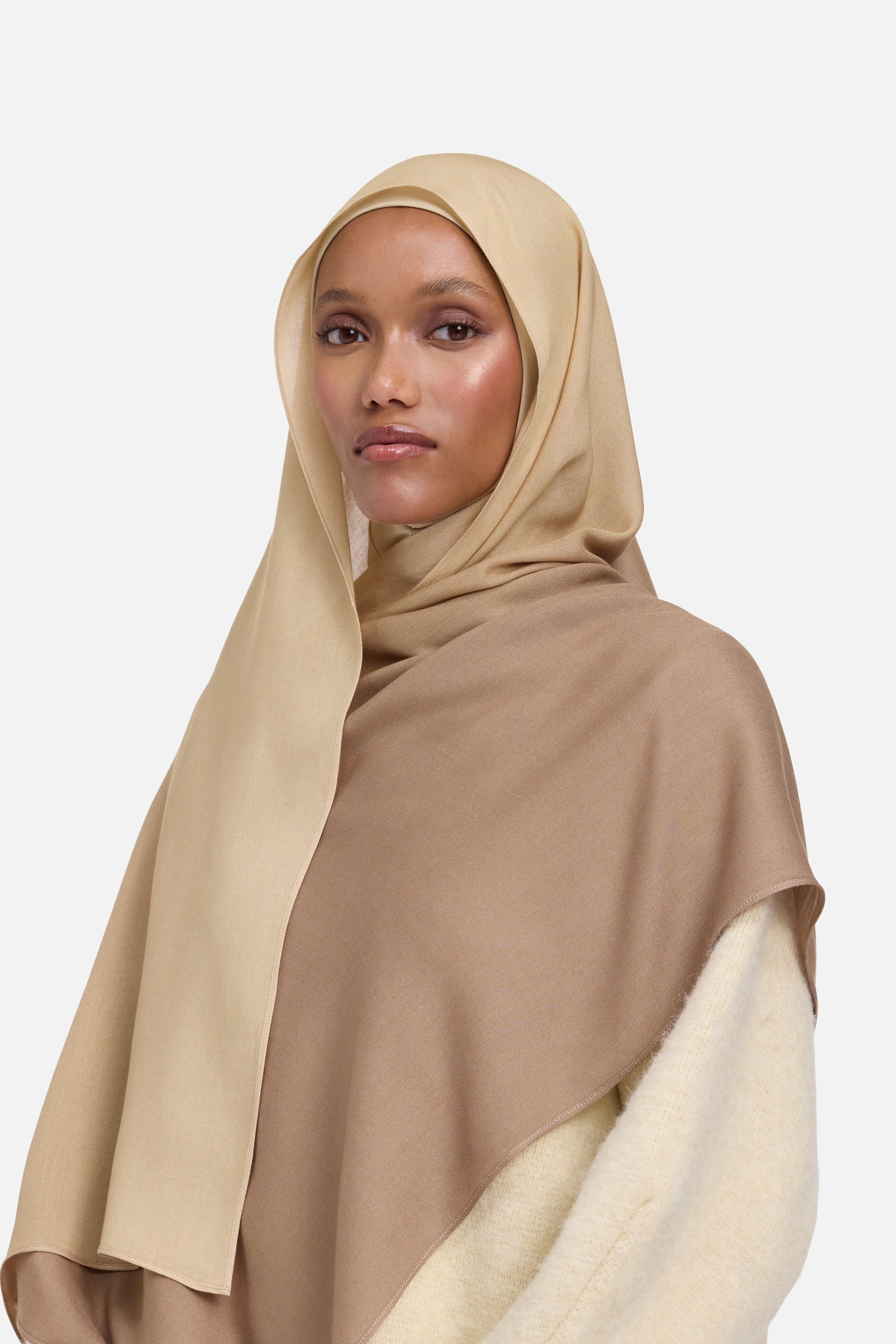 Weightless Woven Scarf | Wood Gradient