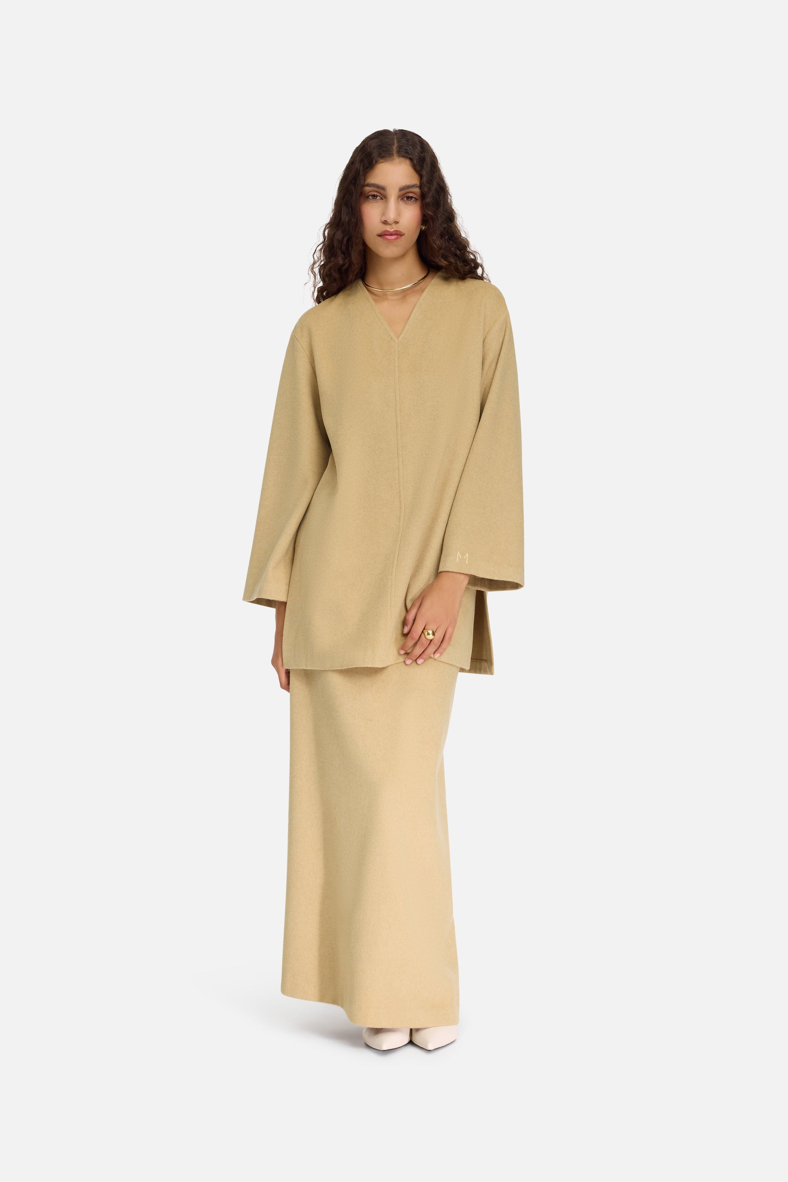 Wool Blend Skirt | Desert Clay