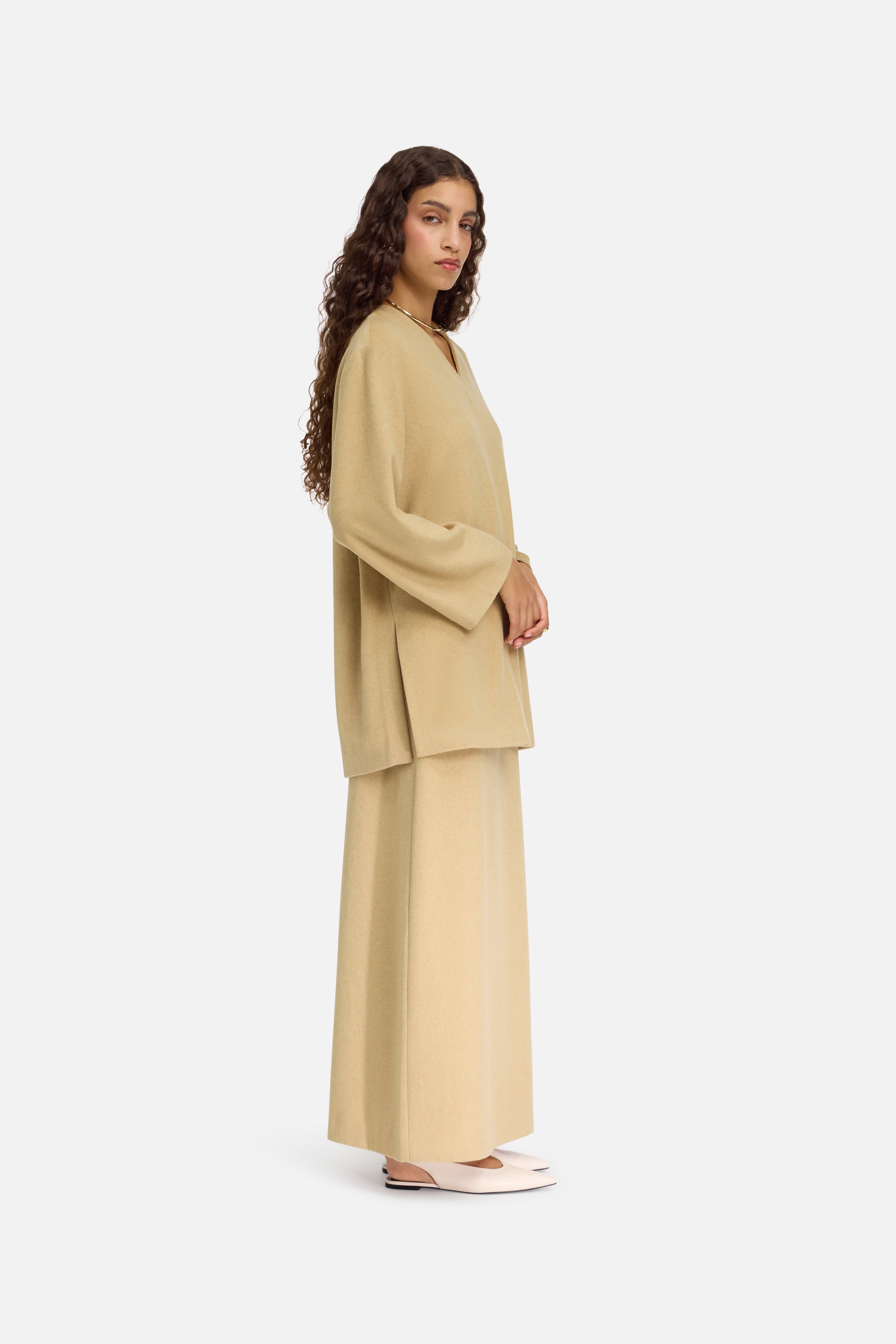 Wool Blend Skirt | Desert Clay
